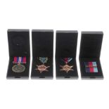 WWII Trio, re-issue, 1939-45 Star, Bomber Command bar, Air Crew Europe Star, War Medal 1939-45,