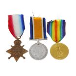 Great War Trio, 1914-15 Star, British War Medal 1914-20, Victory Medal, named to '74685. Pte. J.