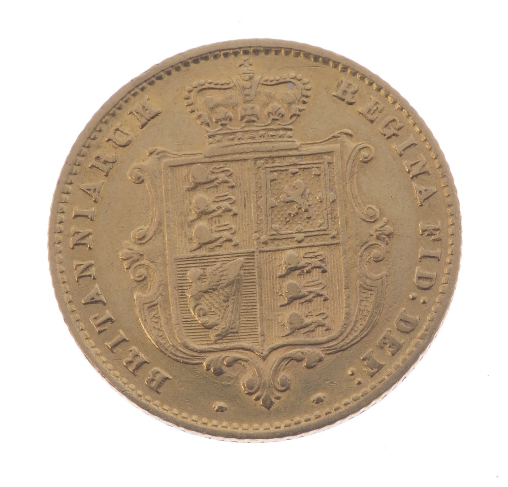 Victoria, Half-Sovereign 1860 (S 3859A). Good fine. Good fine. - Image 2 of 2