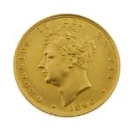 George IV, Sovereign 1826 (S 3801). Good very fine. Good very fine.