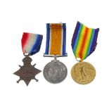 Great War Trio, 1914-15 Star, British War Medal 1914-20, Victory Medal, named to '34969 Pte. E.