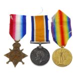 Great War Trio, 1914-15 Star, British War Medal 1914-20, Victory Medal, named to '1539 Pte. W.