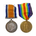 Great War Pair, British War Medal 1914-20, Victory Medal, named to '101345 Pte. R. Rigby. R.A.M.C.'