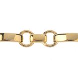 MICHAEL KORS - a bracelet. Designed as large curved panels to the oversized jump rings. With maker's