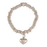 LINKS OF LONDON - a necklace and a bracelet. The necklace designed as a box-link chain, to a