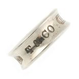 TIFFANY & CO. - a ring. Designed as a concave band ring stamped 925 T & CO 1837. Signed Tiffany &