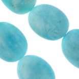 A quantity of semi-precious beads. To include shell, dyed quartz, dyed cultured pearls, amazonite,