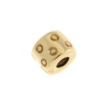 PANDORA - a gold clip charm. The hinged charm with circular patterns. With maker's mark. Hallmark