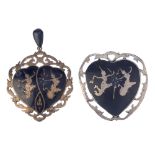 A selection of Siam jewellery. To include a bracelet with blue enamel panels each depicting a