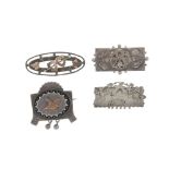 A selection of late 19th to early 20th century silver jewellery. To include a May name brooch, an