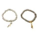 LINKS OF LONDON - two Sweetie charm bracelets. The first with five gold-tone links, suspending an