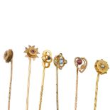 A selection of mainly late 19th to early 20th century stickpins. To include a stickpin in the form