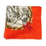 HERMÈS - a 'Napoleon' scarf.