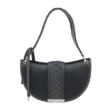 CHRISTIAN DIOR - a mini black braided handbag.