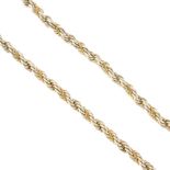 TIFFANY & CO. - a necklace. Designed as a rope-twist chain with overlaid fine belcher-link chain