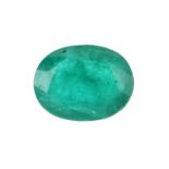 A selection of gemstones, to include an oval emerald weighing 2.81cts, together with further vari-