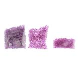 A selection on gemstones, to include vari-shape ruby. Approximate size range 1.13 to 0.01cts. Some