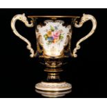 An early 20th Century Royal Crown Derby twin handled pedestal cup,