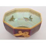 A 1920s Wedgwood octagonal lustre bowl,