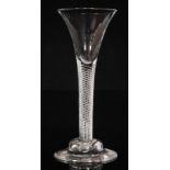 An 18th Century drinking glass circa 1755,