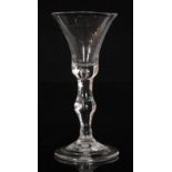 An 18th Century drinking glass circa 1735,