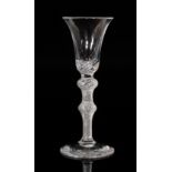 An 18th Century drinking glass circa 1755,