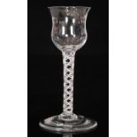 An 18th Century drinking glass circa 1765,