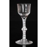 An 18th Century drinking glass circa 1765,