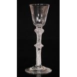 An 18th Century drinking glass circa 1755,