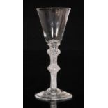 An 18th Century drinking glass circa 1755,