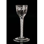 An 18th Century drinking glass circa 1765,