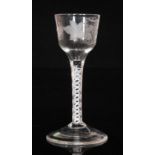 An 18th Century drinking glass circa 1765,