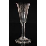 An 18th Century ale glass circa 1740,