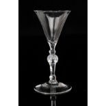 An 18th Century Newcastle light baluster drinking glass circa 1750,