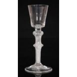 An 18th Century drinking glass circa 1755,