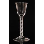 An 18th Century drinking glass circa 1755,