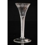 An 18th Century drinking glass circa 1755,