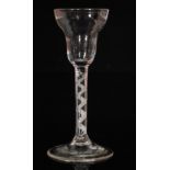 An 18th Century drinking glass circa 1755,