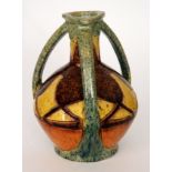 A continental studio pottery vase of globe and shaft form,