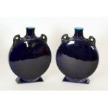 Minton's Art Pottery - A pair of late 19th Century moonflasks,