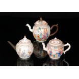 Three late 18th to early 19th Century Chinese teapots,