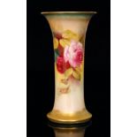 A Royal Worcester trumpet vase,