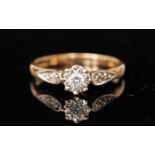 A 9ct hallmarked single stone diamond ring,