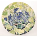 A contemporary Jonathan Cox studio pottery charger entitled Spring,