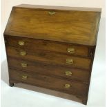 A George III mahogany fall front bureau,