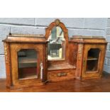 A late 19th Bonheur du jour cabinet section,