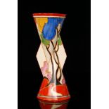 A tribute Yo Yo vase after Clarice Cliff,