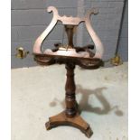 A Victorian mahogany music stand,