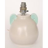 A Poole Pottery twin-tone shape 768-A Art Deco lamp base of ovoid form with twin curled handles,
