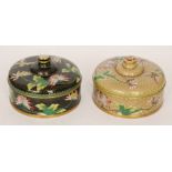 A 20th Century cloisonne enamelled circular box and cover,